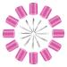 Thrilez 24 Pcs Hair Rollers Set include 12 Pcs Self Grip Hair Rollers & 12Pcs Duckbill Clip Salon Hairdressing Curlers Tools for Women men kids (48mm) 24 Piece Set