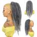 VAVANGA Marley Hair Ponytail 18 Ombre Grey | Afro Kinky Synthetic Braiding Hair Extension in T1B/GRAY - Buy Online on GoSupps.com