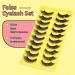 Natural Cat Eye Lashes - 3D Wispy Fox Eye Fake Lashes | Reusable Soft & Lightweight | 10 Pairs for Beginners - Buy Online on GoSupps.com