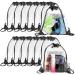 30 Pieces Clear Drawstring Backpack Plastic Waterproof Transparent Stadium Bags Clear String Bag for Gym Concert Travel Beach Swimming Sport Workout Stadium Approved