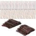 Brown Bobby Pins Kit  QEUAEC 100 Pcs 2 Inch Brown Hair Pins and 50 Pcs 2.4 Inch U Shaped Bobby Pin Brown for Women Lady Girls