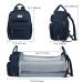 SndMor Diaper Bag Backpack - Stylish Large Capacity Waterproof Baby Bag with Diaper Station & Pad - Unisex Dark Blue/Navy Blue - Buy Online on GoSupps.com