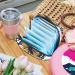 MUOOUM Abstract Butterfly Pattern Sanitary Napkin Storage Bag | Portable Menstrual Cup Pouch for Women & Teens | Nursing Pad Holder | Multi-colored - Buy Online on GoSupps.com