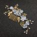 iplusmile Leaf Hair Comb Decorative Hair Metal Hair Claw Clips Pearl Trim Hair Accessories Pearl Hair Comb Bride Hair Accessory Gold Hair Clip Wedding Artificial Miss Blue - Buy Online on GoSupps.com