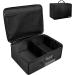 Fireproof Photo Storage Box with Lock,ENGPOW Photo Box Organizer with Divider&Mesh Bag,Collapsible Portable Photo Storage Containers with Handle for Photos, Picture,Scrapbook,Art,Craft(Box Only)