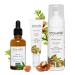 ECOLATI R Facial Foam Cleanser Serum in Oil and Daily Cream with Organic Argana - Revitalizing & Nourishing Skin Care Set for Hydration Elasticity and Anti-Aging