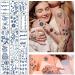 Metuu 30 Sheets Semi-Permanent Waterproof Positive Words & Flower Crown Butterfly Temporary Tattoos - Buy Online on GoSupps.com