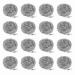 tibiu 16 PCS Stainless Steel Sponges Scrubbers Utensil Scrubber Scouring Pads Ball for Removing Rust Dirty Cookware Cleaner