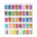 Ultra Fine Glitter for Nail 40 Jars 0.21oz Each Glitter Set Cosmetic Glitter for Body Face Hair Eyeshadow Makeup Craft Glitter Powder for Tumblers Glass Cup Slime
