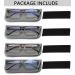 4 Pack Blue Light Blocking Reading Glasses for Men - Stylish Metal Frame Anti-Glare +2.5 Strength - Buy Online on GoSupps.com