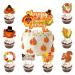 Thanksgiving Cake Toppers Kits 73PCS Fall Cupcake Toppers Turkey Pumpkin for Festival Party Cupcakes Decoration Harvest Day Cake Decor