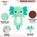 Mint Axolotl Microwavable Heating Pad - Cute Kawaii Plushie for Women and Kids - Hot/Cold Therapy Stuffed Animal - Perfect Axolotl Gift - Buy Online on GoSupps.com