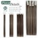 SEGO 12 PCS Clip-In Hair Extensions - Real Hair 180g 55cm Chocolate Brown & Bleaching Blonde - Affordable Full Head Coverage - Buy Online on GoSupps.com
