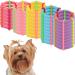100 Pcs Colorful Puppy Rubber Bands Dog Hair Ties,Grooming Dog Hair Bows for Small Dog Girl,Super Stretch Nylon Seamless Yorkie Accessories Ponytail Holder hot pink,pink,yellow,purple,blue