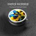 Sunflower Blue Butterfly Portable Metal Pill Box | Round Mini 3-Compartment | Ideal for Small Pills | Travel Essential - Buy Online on GoSupps.com