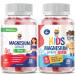 Magnesium Gummies for Kids - 500mg and Magnesium Gummies for Adults - 500mg .Calm Magnesium Chews - Magnesium Citrate Chewable Supplement for Mood & Muscle Support