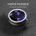 Purple Flower Round Pill Box - 3 Compartment Mini Portable Travel Medicine Organizer for Vitamins & Tablets - Buy Online on GoSupps.com