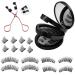 Lecerrot Magnetic False Eyelashes Magnetized without Glue, Natural Magnetic Eyelashes, Self-adhesive Reusable Magnetic Extension Effect Waterproof Fake Lashes Kit with Eyelash Curler, 8 Pairs False Eyelashes