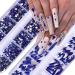 3120Pcs Nail Art Rhinestones Kit - Multi-Shapes Glass Crystal AB & Round Flat Back Gems Diamond Set with Tweezers and Dotting Pen for Nail Art Decoration - Blue Sapphire - Buy Online on GoSupps.com