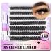 DIY Eyelash Extension Kit D Curl Fluffy Wispy Lash Clusters 126 Wispies Individual Lashes Lash Extension Kit with Lash Bond and Seal Strong Hold (80P-10-16mm Mix) G - 80D