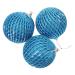Zerodeko 3pcs Christmas Foam Ball Christmas Window Pendant Wrapped Hanging Ball Party The Tree Sticky Powder Blue 8X8X8CM