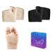 2Pairs Metatarsal Pads for Women Men Gel Sleeves Forefoot Cushion Pads Fabric Metatarsal Sleeve Pads with Gel Pads Ball of Soft Forefoot Cushions Socks Pain Relief (XL) Xl-1black+1beige