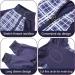 HEYWEAN Dog Recovery Suit Long Sleeve Bodysuit Blue Plaid | Post Surgery Wound Protector & Cone Alternative | M - Buy Online on GoSupps.com