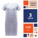 White Patient Robes 100% Cotton Pack of 3 - Unisex Hospital Gowns with Snap Closures - Reusable Nursing Dresses for Adults - Medical Pajamas for Maternity - Large Size - Buy Online on GoSupps.com