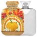 Naanle Thanksgiving Autumn leaves heat bottle with reference transparent hot water bottle heat bottle for bed handfoot heat pain relief heat and cold therapy small 1l
