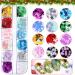 Ebanku 12 grid Christmas snowflake nail seedlets dazzling snowflocke flocke nail glitter Christmas decoration sparkly glitter for Christmas party (Christmas a))