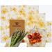 Reusable Beeswax Food Wrap - 3-Pack - Biodegradable Sustainable Products- beeswax Paper Food Storage - Eco-Friendly Reusable beeswax wrap in 3 Sizes (S M L)