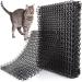 12 Pcs Cat Repellent Mat with Plastic Spikes Cat Repellent Mat Indoor & Outdoor for All Seasons Keep Cats Out of Yard Permanently (5.9x7.8 inch Black) 5.9x7.8 inch Black