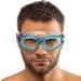Cressi Galileo Adult Swim Goggles | Tempered Glass Lenses | No Distortion | Made in Italy | Clear/Aquamarine - Buy Online on GoSupps.com