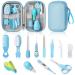 Blendura care set 12 pieces of initial equipment house and travel nail set nail file baby hair brush baby cries first equipment for newborns blue