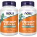 NOW Supplements Magnesium & Calcium with Zinc and Vitamin D-3 Nerve and Bone Support* 100 Tablets (Pack of 2)