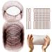Hair Nets for Buns 60pcs Brown Invisible Hair Bun Net Set 50 Pieces 50cm Package Elastic Hair Bands with Elastic Edge Mesh 10 Pieces U Shaped Pins Ballet Hair Net for Girls Dancers Child Women