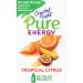 Crystal Light Pure Energy Tropical Citrus Naturally Flavored Powdered Drink Mix with Caffeine & No Artificial Sweeteners (48 ct Pack, 8 Boxes of 6 On-the-Go Packets)
