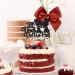 Gyufise 1Pc Till Death Do Us Part Cake Topper Black Glitter Wedding Happy Valentine's Day Cake Topper Decorations Valentine's Day Theme Birthday Party Cake Decorations Supplies Black 1pc - Buy Online on GoSupps.com