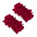 Maoxintek rose flower hair clips hairpin women bride hair jewelry put on brooch wedding red roses artificial hair clips hair clip flamenco dancer 2 pieces