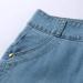 Sanahy Women's High Waist A-Line Denim Skirt | Front Button, Knee Length Fishtail Style | XL Light Blue - Buy Online on GoSupps.com