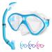 Tongtai Snorkeling Gear for Kids with Snorkel Mask Set:Kids Diving Mask&Dry Snorkles Set|Swim Snorkeling Set for Boys Girls Teen Adult Light Blue