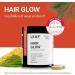 Leaf Hair Glow Capsules - Vegan Nutritional Supplement with D-Biotin Barley Grass & Deer Seeds | 90 Pieces for 45 Days | Sustainable Glass Packaging | Made in Germany - Buy Online on GoSupps.com