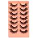 Buy Wispy False Eyelashes - Fluffy Cat Eye Lashes | 7 Pairs Natural Look Soft Fake Lashes - International Shipping - Buy Online on GoSupps.com