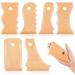 7 Pieces Big Size Pottery Foot Shaper Tools Pottery Trimming Tools Pottery Profile Rib Bundle Foot Shaper for Pottery Ceramics for Carving Clay Molds Clay Ceramics  Beech Wood