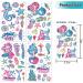 Whaline Mermaid Temporary Tattoos for Kids - Glitter Mermaid Waterproof Body Stickers - Ocean Theme Party Decoration - 8 Sheets - Buy Online on GoSupps.com