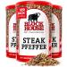 Block House Steak Pepper with Black Pepper 3x 200g - Restaurant Quality Spice Mix 200 g (Pack of 3)