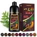 Natural Cherry Brown Hair Dye Shampoo 3-in-1 for Grey Hair Bubble Plant Hair Dye & Hair Care for Women in 15 Minutes Herbal Hair Coloring Kit for All Hair Types No Irritation