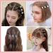 Hair Clip Set - 5 Braided Mini Clips with Crystal Flower | Kolibri Double Layer Fashionable Hair Accessories for Women & Girls - Buy Online on GoSupps.com