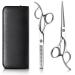 Hair scissors hairdressing scissors set 2 ultrasharle scissors made of stainless steel men beard shears pets hair scissors professional hairdresser accessories perfect haircut for women and men (440c)