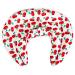 Neck pillow with stand-up collar cherry-white - linseed pillow - neck pillow heat pad - 2 in 1 - heat and cold possible